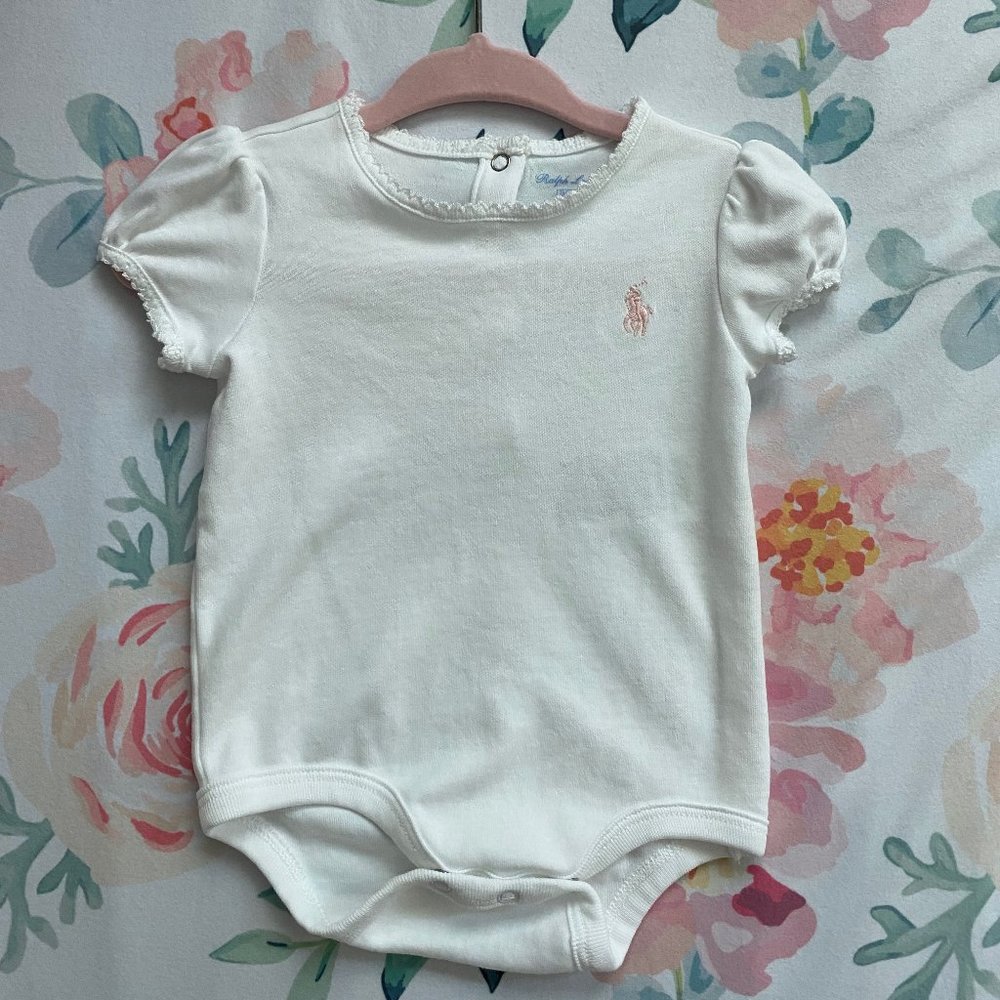 Bodysuit- White, Ralph Lauren, 3M